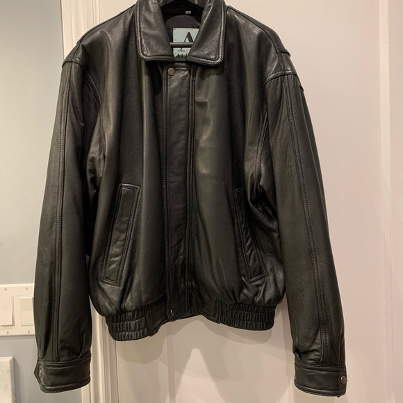 alfani genuine leather jacket